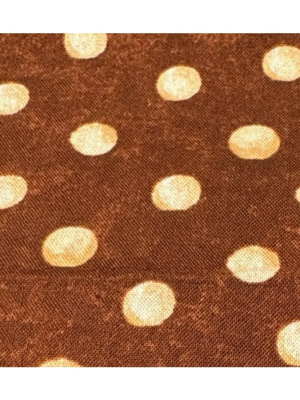 Brown Beige Polka Dot Cotton Fabric 1/2 yard x 42